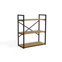 Ver imagem 1 de Estante P-sala Industrial Baixa Li007 C- 3 Prateleiras 72x85cm Freijo-preto - Kappesberg