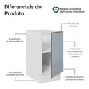 Ver imagem 3 de Balcão de Cozinha 40 cm 1 Porta (sem Tampo) Branco/Cinza Lux Madesa