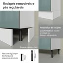 Ver mais imagens de Balcão de Cozinha 40 cm 1 Porta (sem Tampo) Branco/Cinza Lux Madesa