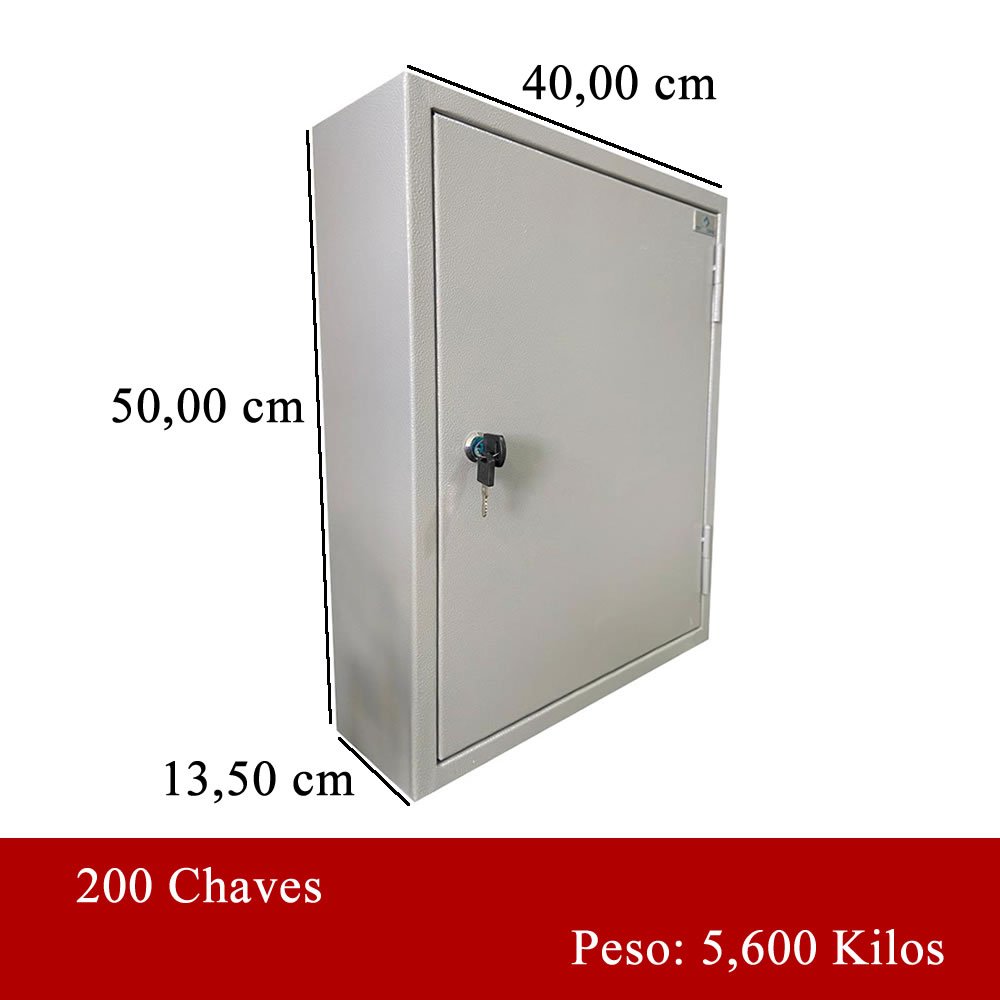 Porta Chaves - Claviculário - 200 Chaves - E (Sem Chaveiro) - 8