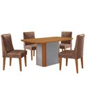 Ver imagem 2 de Mesa de Jantar Isadora 120cm Tampo Mdf Laminado com 4 Cadeiras Isadora