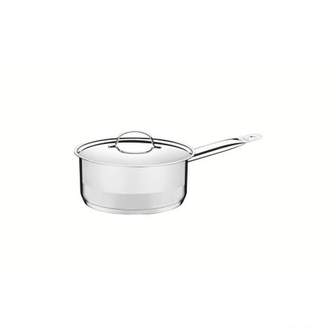 Panela Cocotte Professional em Aço Inox com Fundo Triplo e Tampa Plana 14 Cm 1,1 L