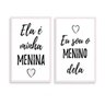 Conjunto 2 Quadros Decorativos Ela é Minha Menina Los Quadros - 1