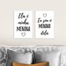 Conjunto 2 Quadros Decorativos Ela é Minha Menina Los Quadros - 2