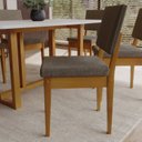 Ver imagem 2 de Kit 6 Cadeiras 100% Madeira Maciça Encosto e Assento Estofado Miami