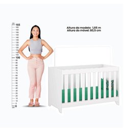 Berço Multifuncional 3x1+ Cômoda Ditália Bbi-51 Dm-240 Cor:riviera - 6