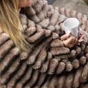 Ver imagem 2 de Coordenado Cobre Leito e Cobertor Fluflu Queen Ultrasoft Alto Relevo Dupla Face - Mocassim