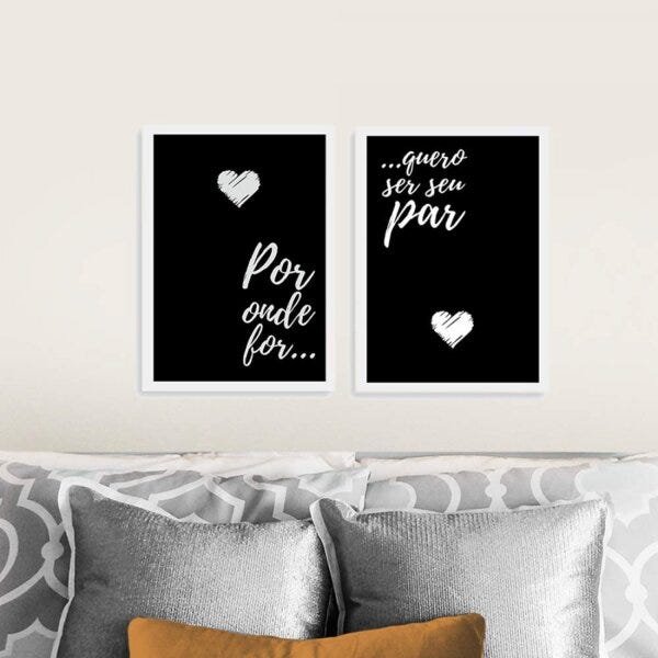 Conjunto 2 Quadros Decorativos Por Onde For Los Quadros - 2
