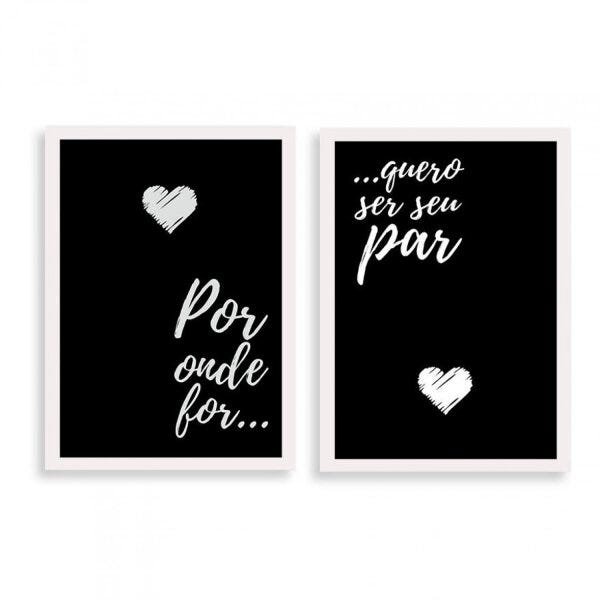 Conjunto 2 Quadros Decorativos Por Onde For Los Quadros - 1