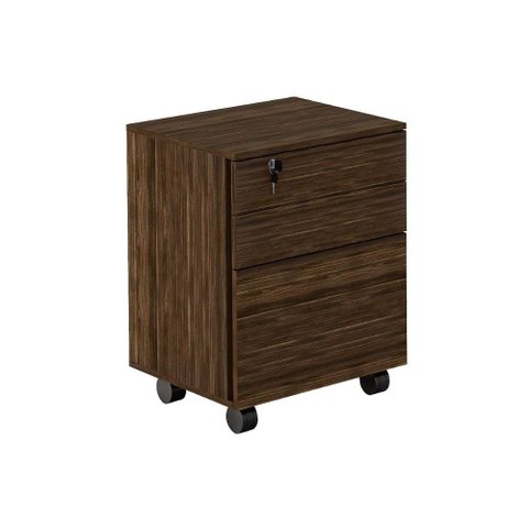 Multiuso Escritório ME4148 c/ 3 Gavetas e 1 c/ Chave Nogal - Tecno Mobili