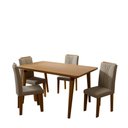 Ver imagem 2 de Mesa de Jantar 4 Lugares Adele Cinamomo/Off White - Panorama Móveis