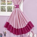 Ver imagem 3 de Cortina Infantil Little Girl para Varão Simples com Abraçadeiras - Pink