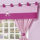 Ver imagem 2 de Cortina Infantil Little Girl para Varão Simples com Abraçadeiras - Pink