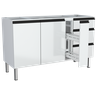 ARMÁRIO GABINETE PARA COZINHA EM AÇO GAIA FLAT 146 – BRANCO - 3