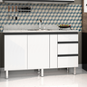 ARMÁRIO GABINETE PARA COZINHA EM AÇO GAIA FLAT 146 – BRANCO - 2