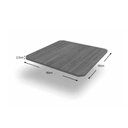 Ver imagem 2 de Conjunto: Mesa Sala Jantar Loire c/ Tampo de Madeira 90cm + 4 Cadeiras Portugal Cromada/Capuccino