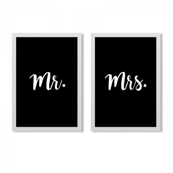 Conjunto 2 Quadros Decorativos Mr. e Mrs. Los Quadros - 1