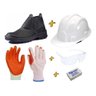 Kit Epi Obra Luva Capacete Óculos Protetor Auditivo Botina:43/Branco - 1
