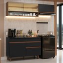 Ver imagem 1 de Armário de Cozinha Compacta 190cm Preto/rustic Reims Madesa 06