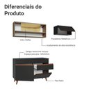 Ver imagem 4 de Armário de Cozinha Compacta 190cm Preto/rustic Reims Madesa 06