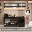 Ver imagem 6 de Armário de Cozinha Compacta 190cm Preto/rustic Reims Madesa 06