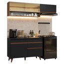 Ver imagem 3 de Armário de Cozinha Compacta 190cm Preto/rustic Reims Madesa 06