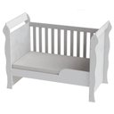 Ver imagem 5 de Berço Americano Mirelle e Guarda Roupa Infantil Ariel 3 Portas Branco Brilho - Carolina