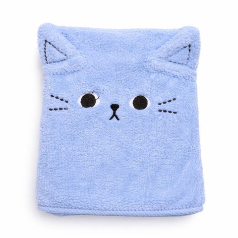 Toalha de Banho Bebe Fofa 74,5 Cm X 34,5 Cm:azul