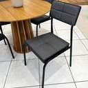 Ver imagem 4 de Mesa Jantar Redonda com 4 Cadeiras Estofadas 105cm Mdf Cor:freijó e Grafite