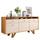 Ver imagem 5 de Sala de Jantar com Cristaleira Aura e Buffet Aparador Sollare Cinamomo/off White - Hb Móveis