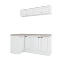 Ver imagem 2 de Lavanderia Modulada 05 Peças 100% MDF com Balcão Canto Reto e Tampo Branco HP/Calcare Americana