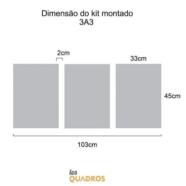 Conjunto 3 Quadros Decorativos Nossa Senhora Aparecida Los Quadros - 3