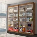 Ver imagem 3 de Guarda-Roupa Infantil Dois Irmãos Salvador 8 Portas 16 Prateleiras - Panorama Móveis