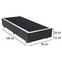 Ver imagem 5 de Cama Box Solteiro Sintético Cinza Emth 88x188x40