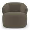 Poltrona Orgânica Giratória Living Glee Bouclê Marrom Militar - Desk Design - 3