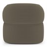 Poltrona Orgânica Giratória Living Glee Bouclê Marrom Militar - Desk Design - 9