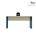 Ver imagem 7 de Escrivaninha Mesa Escritório X 150cm Industrial Castanheira e Azul Delrei Cinza