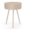 Mesa Lateral/Apoio Redonda Multifuncional Mônaco - Nude - 4