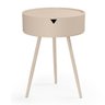 Mesa Lateral/Apoio Redonda Multifuncional Mônaco - Nude - 1