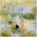 Ver imagem 2 de Quadro Claude Monet Nascer Do Sol Tela Moldura Preta 80X80Cm
