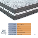 Ver imagem 2 de Cama Box Baú Cinza e Colchão Black Graphite Molas Ensacadas Solteiro 88x188x27 Anjos
