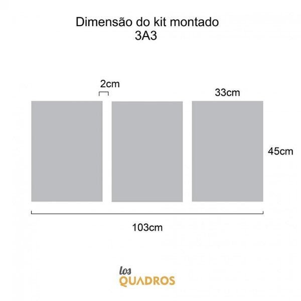 Conjunto 3 Quadros Decorativos Obrigado Deus Gratidão Los Quadros - 3