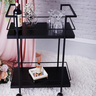 Carrinho Adega Estilo Industrial Gourmet Barzinho de Bebidas Preto - 8