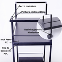 Ver imagem 5 de Carrinho Adega Estilo Industrial Gourmet Barzinho de Bebidas Preto