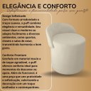 Ver imagem 5 de Puff Banco Orgânico Encosto Redondo Sala Estar Quarto Suede:Terracota