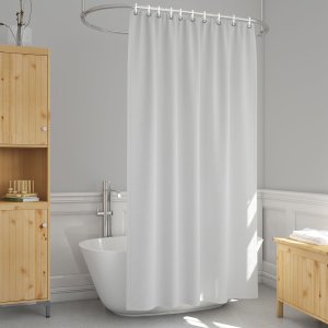40 Cortina Box Banheiro Branca Lisa Antimofo Pvc Atacado