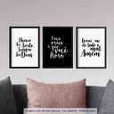 Ver imagem 2 de Conjunto 3 Quadros Decorativos Nunca Foi Sorte Sempre Foi Deus Los Quadros