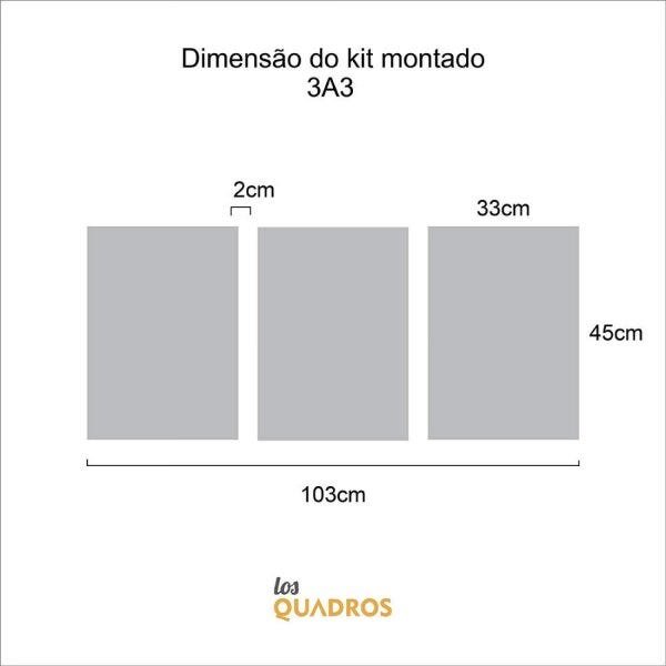 Conjunto 3 Quadros Decorativos Nunca Foi Sorte Sempre Foi Deus Los Quadros - 3