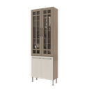 Ver imagem 2 de Paneleiro Duplo Modulado com Vidro Fidelitá Paris 70cm 4 Portas
