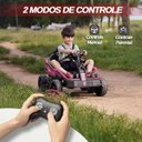 Ver imagem 7 de Mini Kart Elétrico Infantil com 4 Motores 24v até 50kg Bateria Recarregável Controle Remoto para Pai